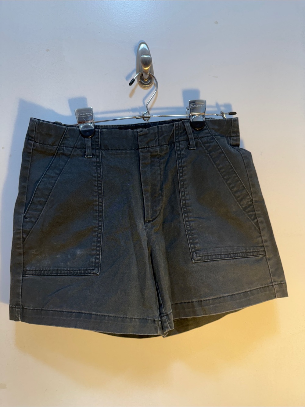 Banana Republic Black Utility Patch-Pocket Shorts